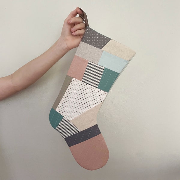 Abstract Folk Patchwork Stocking No. 6