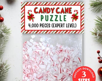 Candy Cane Puzzle Gag Gift, White Elephant Gifts, Christmas Gag Gifts, Last Minute Gift, Funny Gift Christmas White Elephant Gift Printable