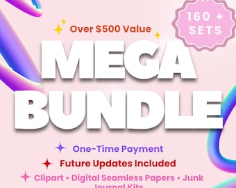 Mega Design Bundle: 2600+ Digital Papers & 1600+ Cliparts - Lifetime Access