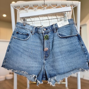 Upcycled and Embellished Brand New Denim Shorts
