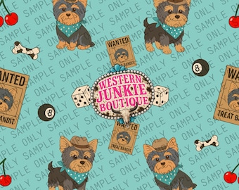 Behandeln Sie Bandit Yorkie Welpen Nahtlose Datei