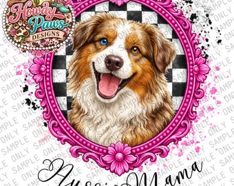 Aussie Mama PNG (Red Merle Australian Shepherd)