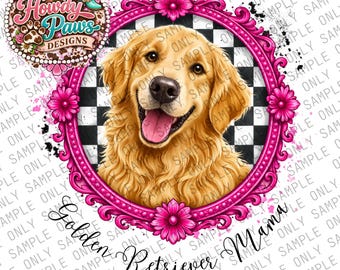 Golden Retriever Mama PNG