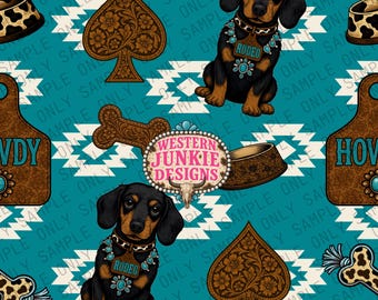 Western Weenie Hund Seamless Datei