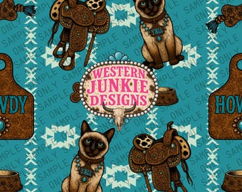 Ausdrucksstarke Western Siamese Kitty Seamless File