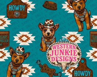 Howdy Red Heeler Welpe Nahtlose Datei