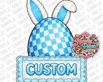 Kariertes Custom Boy Osterei PNG