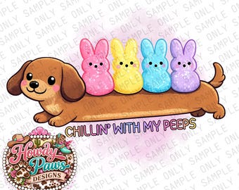 Chillin’ With My Peeps Dackel PNG