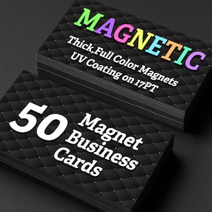 50 Indoor Magnet Visitenkarten - freies Design