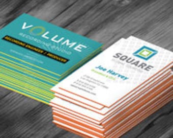 3.5 x 2 Painted EDGE Business Cards - Set of 250 - Ultra Thick 32PT Uncoated