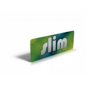 May include: A green and blue gradient background with the word "slim" in silver lettering. The text "inc - joint goods" is also in silver lettering below the word "slim".