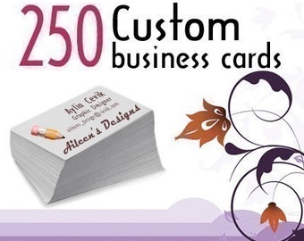 250 Custom Business Cards: Glossy or Matte, One or Two Sided