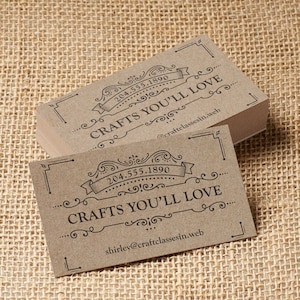 Set of 250  -  3.5&quot;  x  2.&quot; Brown Crafter Business Cards