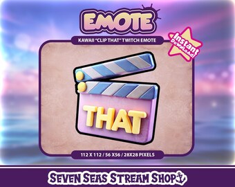 Kawaii "Clip That" Emote // Twitch Chat Record That Highlight Funny Meme Streamer Graphic // Instant Download // Twitch, Discord, YouTube