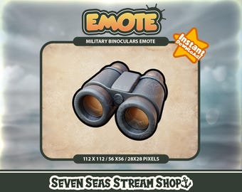 Binoculars Emote // Military Telescope Rangefinder Spyglass Telescope Streamer Graphic // Instant Download // Twitch, Discord, YouTube