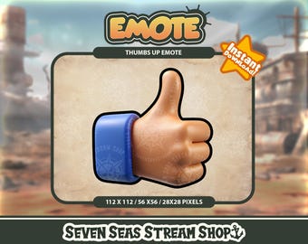 Thumbs Up  Emote // Apocalyptic Wasteland Mascot Dweller Yes Gesture Streamer Graphic // Instant Download // Twitch, Discord, YouTube