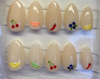 Cutie Lil Fruits - Custom Press on Nails