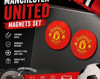 Set of 2 Manchester United Magnet / Handmade / Fan gift