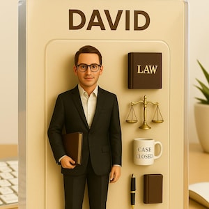 Placa fotográfica acrílica con efecto 2D personalizada: Regalo personalizado para figuras de acción de trabajo