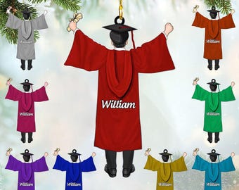 Adorno de toga de graduación personalizado: regalo de acrílico para la clase de 2025