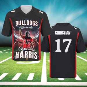 Custom Football Jersey Personalized Embroidered Name Number Training Shirt Fan Gift for Men Women Kids Toddlers Sports Uniform