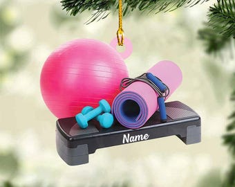 Personalized Weightlifting Christmas Ornament: Fitness Gift