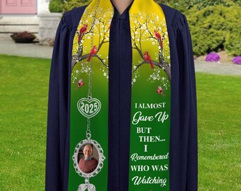 Custom Photo Graduation Stole: Class of 2025 Grad Gift