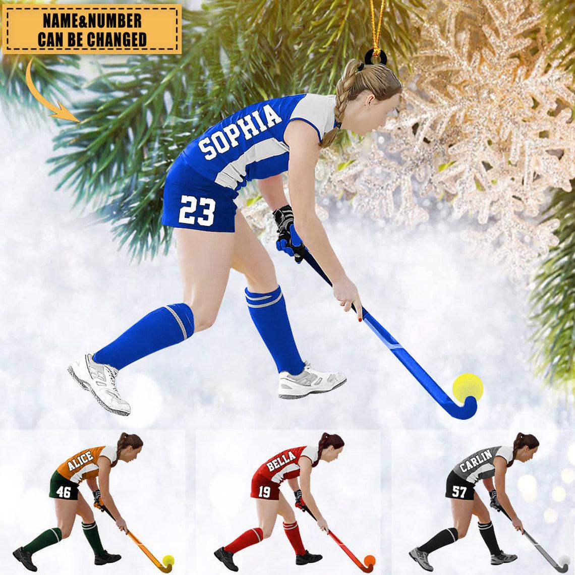 Girls Field Hockey Ornaments