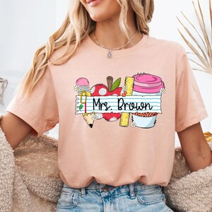 Camiseta personalizada para el regreso a clases, regalo para el primer día de clases, regalo de agradecimiento para nuevos maestros.