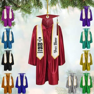 Personalized Graduation Ornament: Class of 2025, College Grad Gift