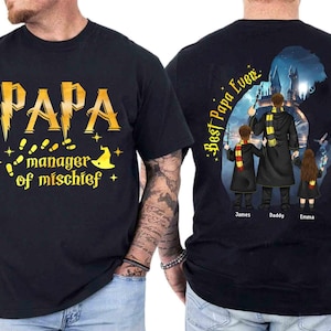 Personalized Manager Of Mischief Dad Shirt, Best Dad Ever T-Shirt, Dad And Kids Shirt, Magical Dad Shirt, Custom Gift For Father&#39;s Day