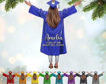 Adorno de graduación personalizado: Toga de acrílico personalizada, regalo para graduados