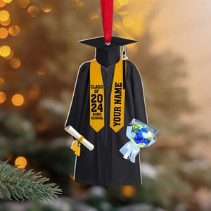 Personalized Graduation Gown Ornament: Custom Acrylic Grad Gift