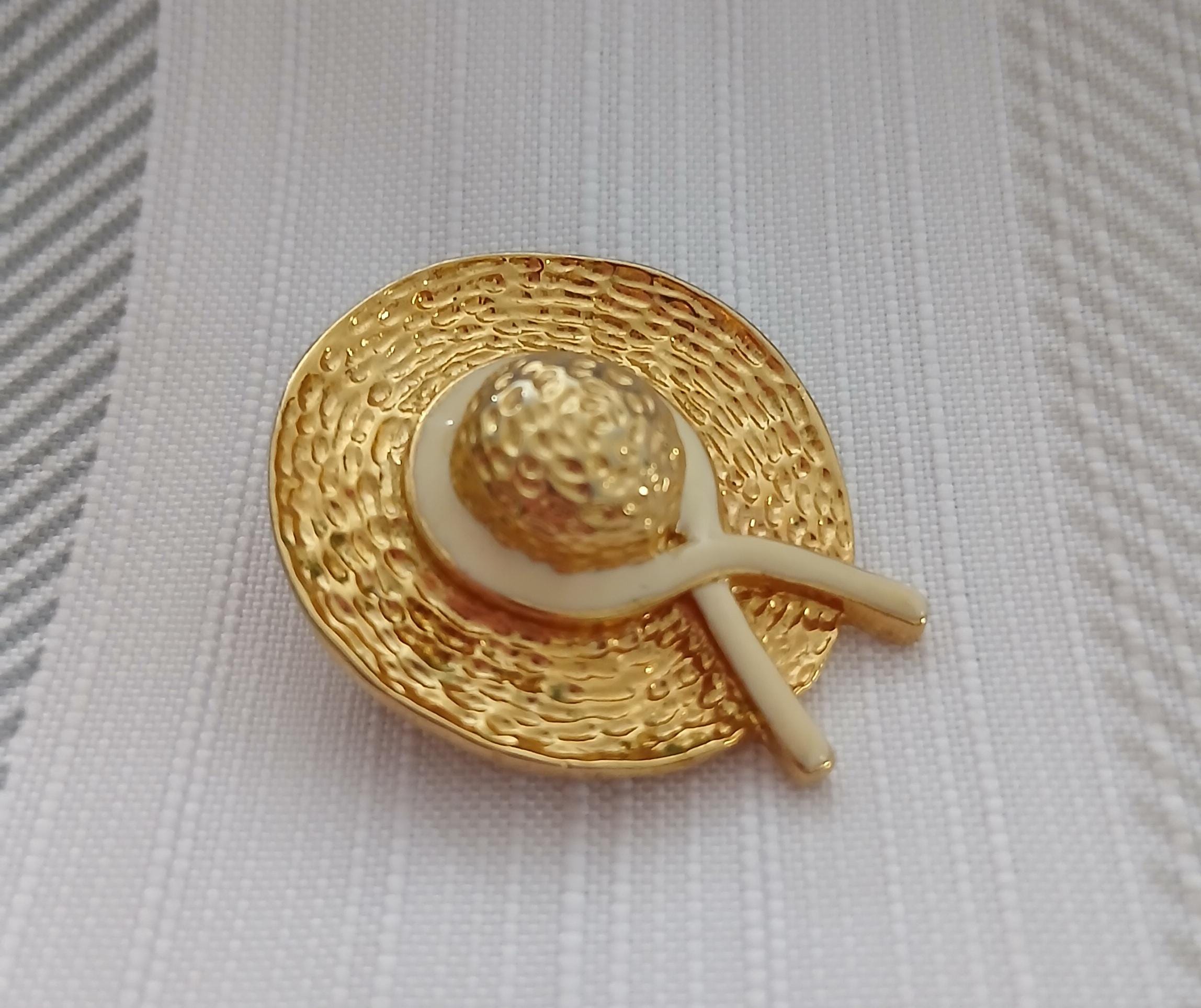 Épingle à Chapeau Vintage Or - Bijou Ancien 