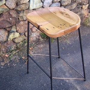 Spinnaker Bar Stools, Counter Stools, Counter Height Stool, Kitchen Stools, Tractor Seat Stool, Reclaimed Wood Bar Stool, Industrial Stools