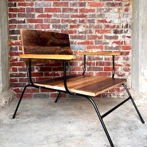 Wood Lounge Chair, Mid Century Modern Chair, Scandinavian Furniture, Industrial Lounge Chair, Rustic Modern Chair, Danish Chair, Arm Chair