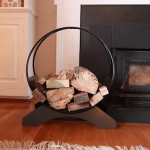 Firewood Rack Firewood Ring Log Holder Fire Wood Holder - Etsy Singapore
