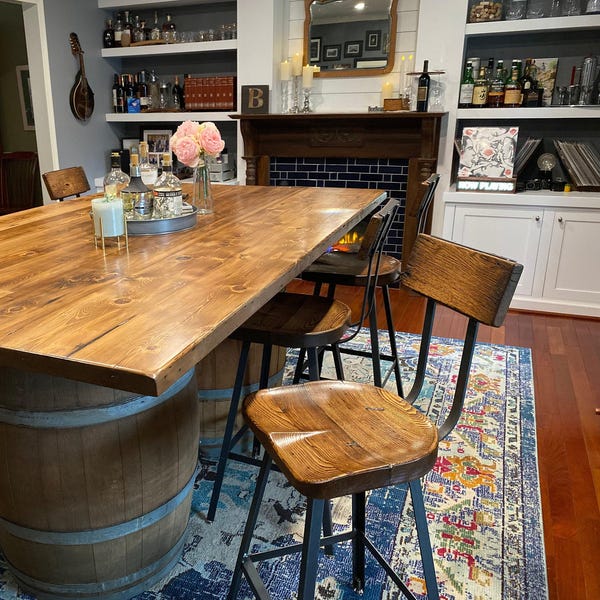Classic Scooped Seat Bar Stools with Backs - Mid Century Modern Counter Height Stool - Industrial Bar Stool with Back Rest