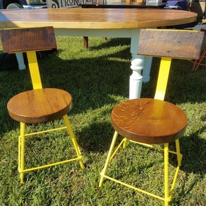 FREE SHIPPING - Wood Bar Stool, Patio Stool, Wood Chair With Back, Sleek Bar Stool, Comfy Stools, Restaurant Bar Stools, Garden Seat