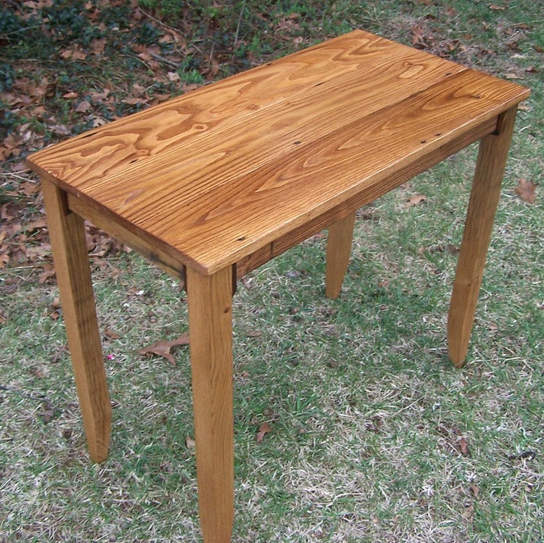 Barnwood Furniture, Writing Desk, Computer Desk, Antique Desk, Classroom Furniture, Chestnut Laptop Desk, Side Table, End Table, Cabin Decor image 1