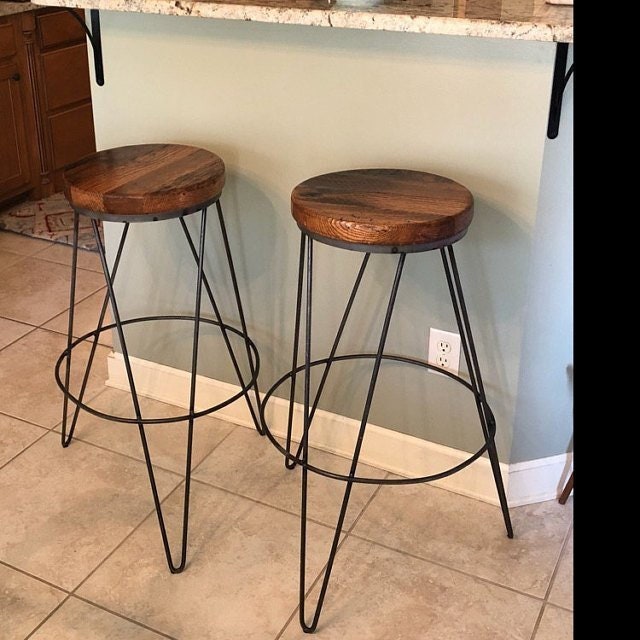 Wood Bar Stools Counter Height Stools Home Bar Counter Etsy