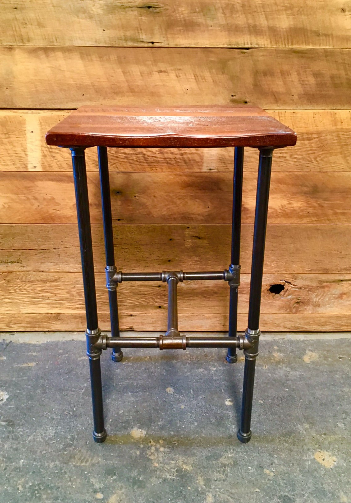 Bar Stools Steamfitter Pipe Industrial Stool Rustic Pipe Bar Etsy