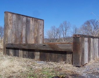 Reclaimed Wood Bed Frame, Barn Wood Bed, King Bed Frame, Wood Bed Platform, Queen Bed Frame, Farmhouse Bed Frame, Cabin Bed Frame Platform