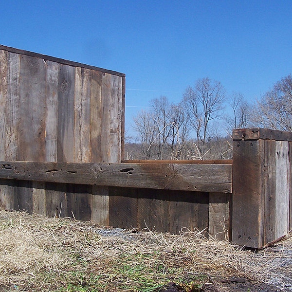 Reclaimed Wood Bed Frame, Barn Wood Bed, King Bed Frame, Wood Bed Platform, Queen Bed Frame, Farmhouse Bed Frame, Cabin Bed Frame Platform