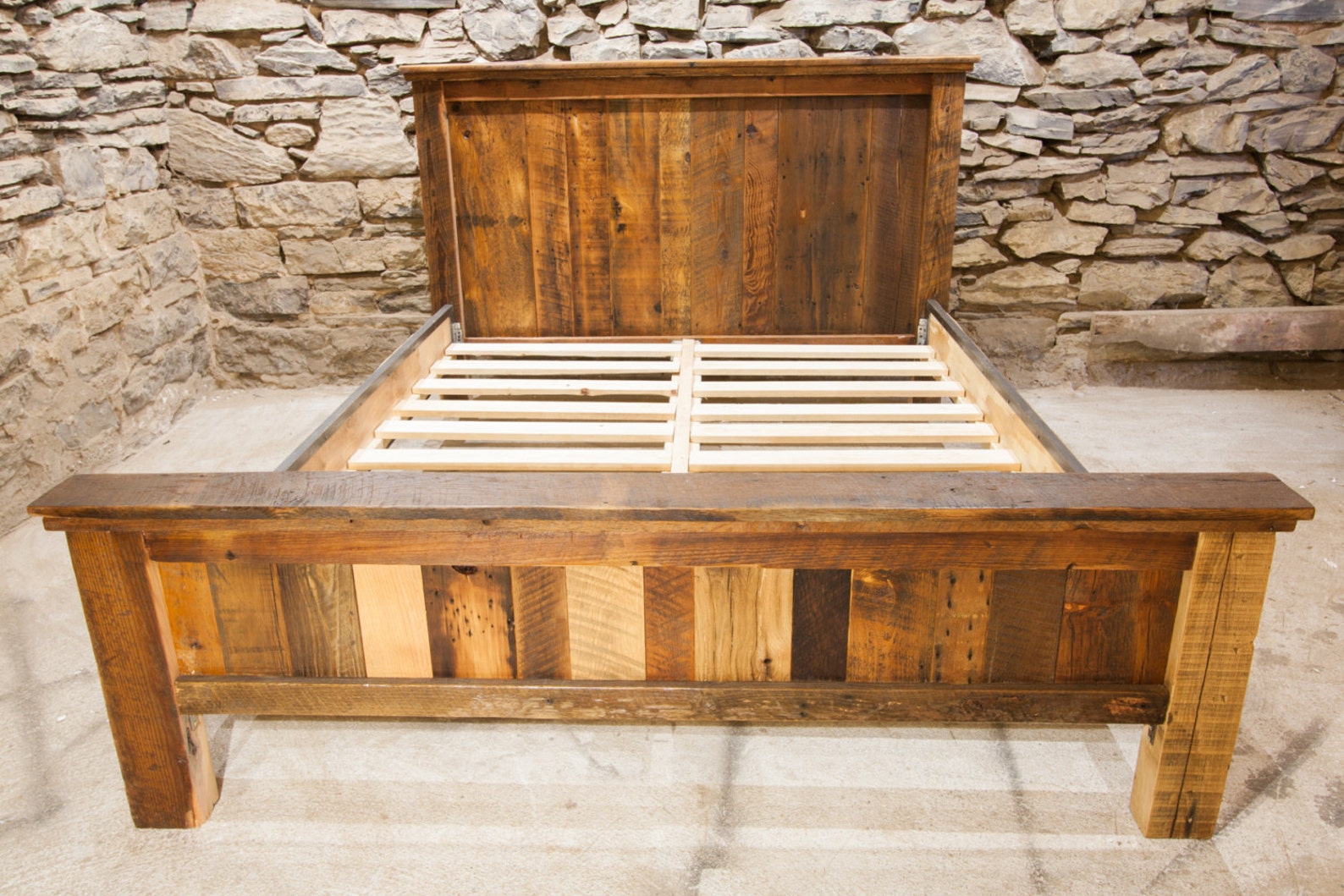 Reclaimed Wood Bed Frames Barnwood Bed Platform Rustic Bed - Etsy
