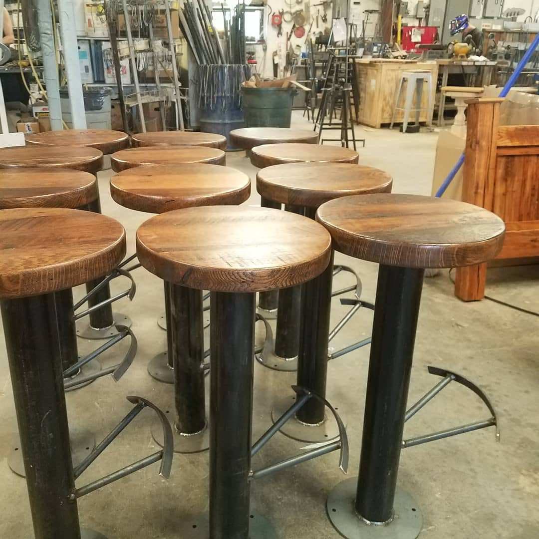 Bolt Down Bar Stools Counter Stools Pedestal Bar Stools Industrial Bar Stools Solid Wood Bar Stools Bolt Down Counter Height Stools Etsy