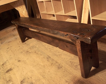 Antique Bench, Wood Bench, Narrow Entryway Bench, Plank Bench, Farmhouse Bench, Barn Wood Bench, Reclaimed Wood Bench, Hall Bench, Accent