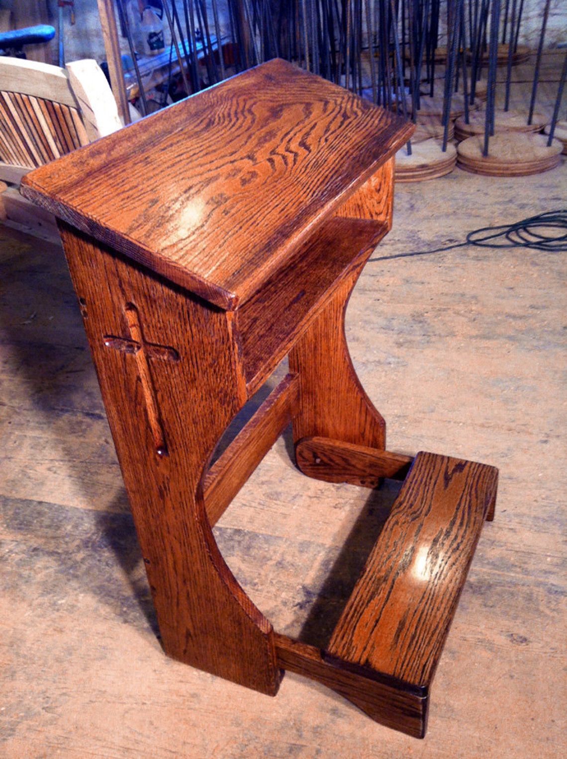 Praying Kneeler Prie Dieu Wood Bench Kneeler Catholic Etsy