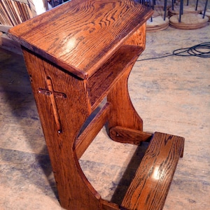 Prayer Kneeler, Prie Dieu, Wood Bench Kneeler, Catholic Altar Kneeler, Wood Kneeler For Praying, Antique Kneeler, Spiritual Gift