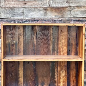 Reclaimed Wood Bookcase: Rustic Solid Wood Shelving Unit - Etsy